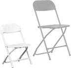 Flash Furniture Kids White Plastic Folding Chair | Durable Construction, Commercial Use
