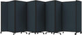 Versare Room Divider 360 Portable Wall Partition | Folding Panels | Large Freestanding Divider | Locking Wheels | Temporary Room Separator