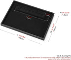 Oirlv Black Velvet Jewelry Display Tray 9.84"x7.09" | Black Velvet Tray, Soft Plush Surface, Elegant Black Finish, Perfect for Jewelry Display and Organization