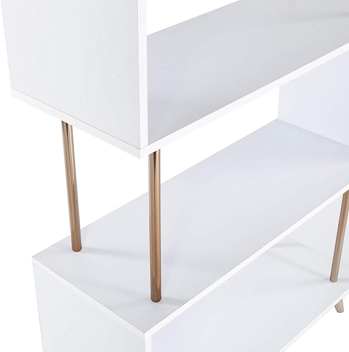 SEI Furniture Beckerman Bookcase, Gold (AMZ9753ZH)