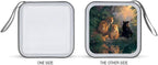 Tiger Lionpanther Print CD Case 40 Capacity DVD Case Holder Wallet Organizer for Car Home