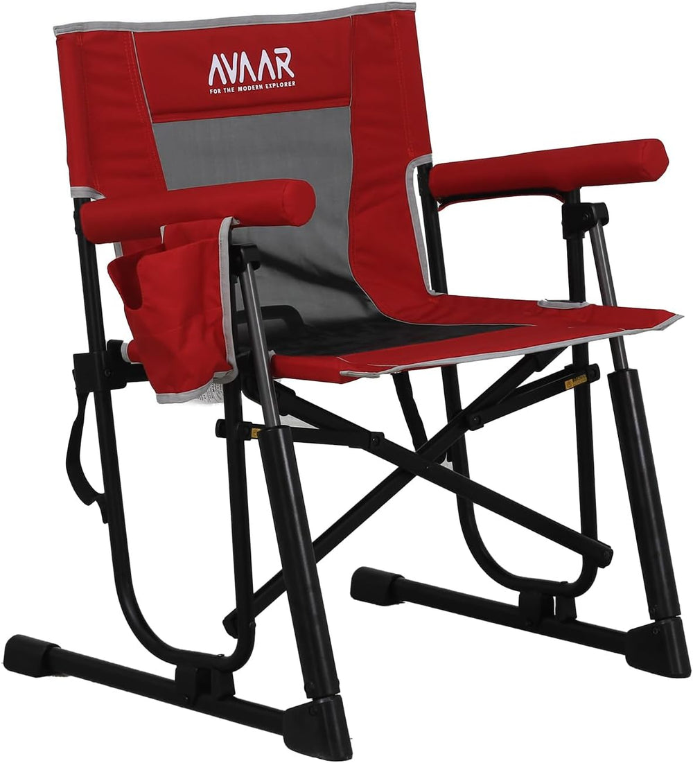 Go-Flow Compact Rocking Camping Chair,Durable Armrests,Drink Holder & Com...