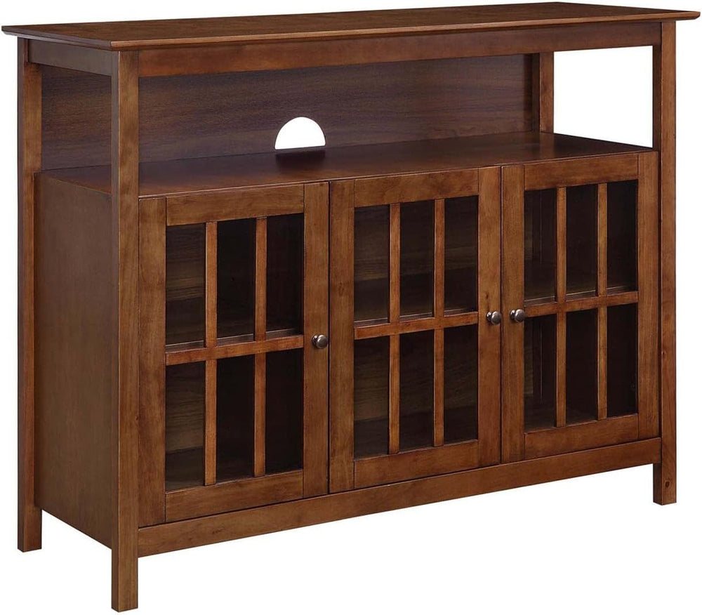 Convenience Concepts Big Sur Deluxe TV Stand with Storage Cabinets and Shelf ...