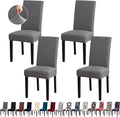 Dining Room Chair Covers - Stretch Kitchen Chair Covers Set of 4, Removable Washable Slipcovers for Home, Hotel, Banquet