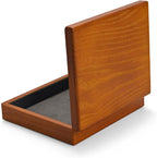 Oirlv Solid Wood Ring Jewelry Box Organizer Earrings Jewelry Drawer Organizer Tray with Lid (Grey Flat Box)