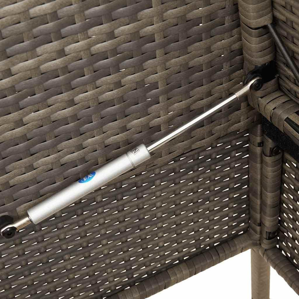 Patio Storage Bench with Cushion, PE Rattan Garden Bench with Waterproof Bag,...