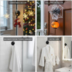Suction Cup Hooks, Powerful Vacuum Wreath Hangers for Glass Door or Window, Set of 4, Black