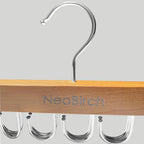Bra Hanger for Closet Organizers and Storage | Space Saving Wooden Hanger | 20 Steel Hooks for Tank Tops, Camis, Hats, Lingeries, Belts, Ties, Scarfs Holder| 360° Rotating Non-Slip (1, 2 Pack Natural)