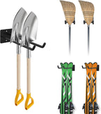 4 Pack Garage Storage System Hooks-14in Heavy Duty Tool Organizer Wall Mount Hangers, Garage Storage Utility Hooks for Car Tires, Chairs, Ladders, Ropes, Garden Tools, Power Tools