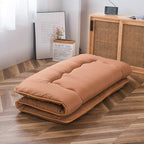 MAXYOYO Japanese Floor Mattress Futon Mattress, 4" Thicken Tatami Mat Sleeping Pad Foldable Roll Up Mat Boys Girls Dormitory Pad Kids Floor Lounger Pillow Bed, Charcoal Grey, Queen Size