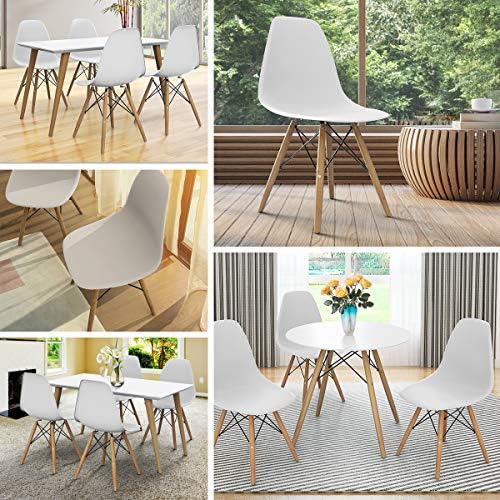 GIANTEX Dining Chairs Set of 2 White, Pre Assembled Dining Room Chairs
