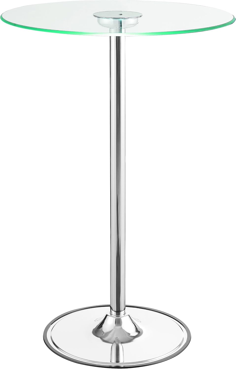 Chrome Glass Top LED Bar Table