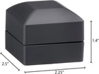 Allure - Luxury Ring Box With LED Light, Square Shaped Elegant Diamond Ring Case, For Unique Proposal, Engagement Or Wedding, Small, Black Velvet Interior Jewelry Display Gift Box For Promise Rings.