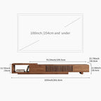 Mid-Century Modern Extendable 78.5"-105" TV Stand for TVs up to 70"-100",Entertainment Centers with 2 Drawers and 2 Storage Units, for Living Room,Bedroom,Walnut