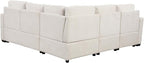 84.7" Symmetrical Convertible Sleeper Sectional Sofa Couch Bed for Living Room 4 Seater L Shaped Reversible Pull Out Sleeper Sofabed with Movable Ottoman ,2 Cup Holders ,USB Ports, Detachable Backrest