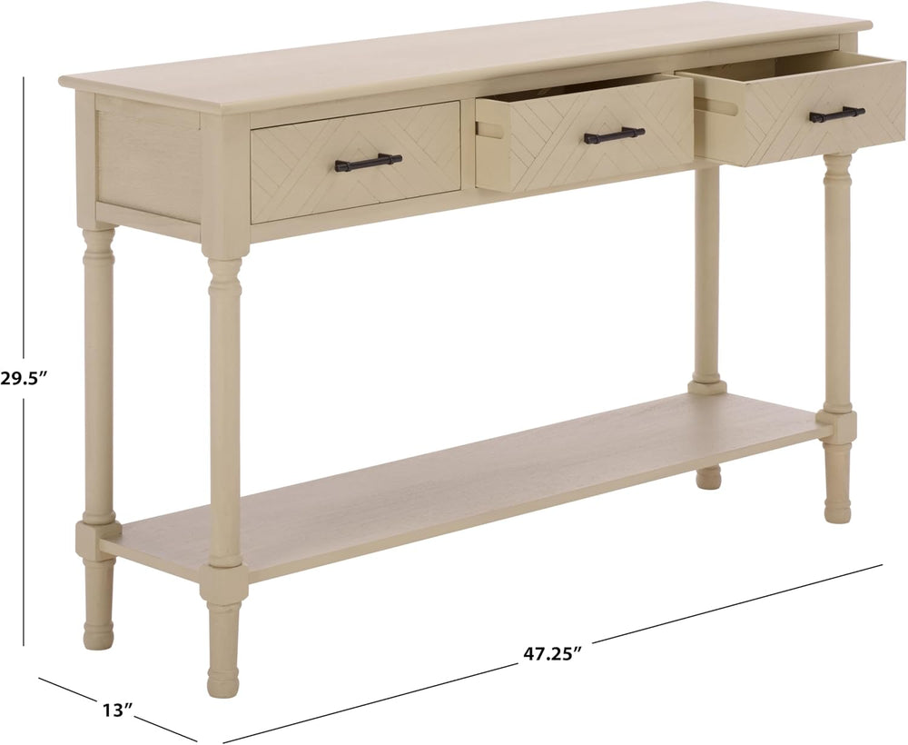 SAFAVIEH Home Collection - Peyton Sand Console Table with 3 Drawers and 1 She...