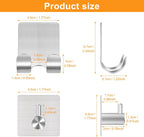 CGBE Razor Holder for Shower - 4 Packs Holder and Hooks, Self Adhesive Shaver Holder Hanger for Bathroom, Damage Free Wall Hooks for Razor Shaver Loofah Sponge