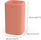 Joseph Joseph Tota Pop 60 liter/15.8 gallon Laundry Hamper Separation Basket with lid, 2 Removable Washing Bags with Handles- Coral/Green
