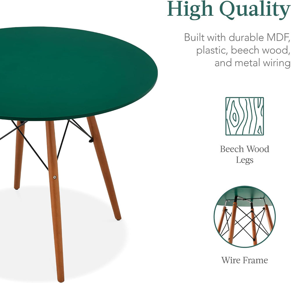 Best Choice Products 5-Piece Dining Set, Compact Mid-Century Modern Table &am...