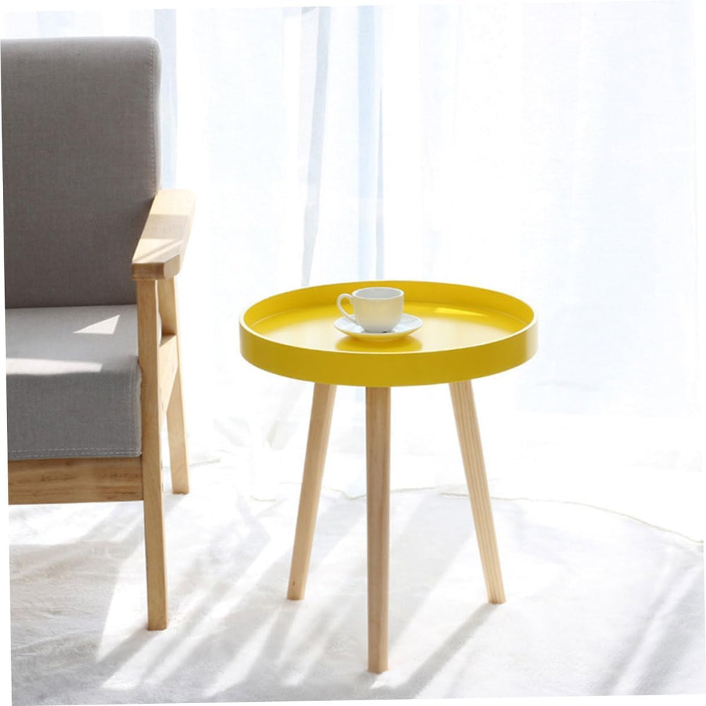 Alasum Mini Round Side Table Nordic Style Small Yellow Sofa Side Table Househ...