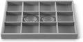 Jewelry Organizer For Drawer, Velvet Jewelry Trays,Premium Watch Tray,Luxury Bracelet Storage,Grey Stackers Jewelry Organizer