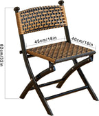 Woven Rattan Folding Chair, Portable Foldable for Home Use, Foldable for Outside, Suitable for Backyard,(85cm/33in)