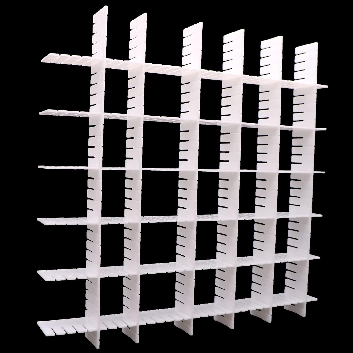 12Pcs Adjustable Drawer Dividers 0.1Inch Thickness DIY Grid Dividers 40x5cm Plastic Organizer Separator for Socks Underwear Makeup Cosmetic Clothes