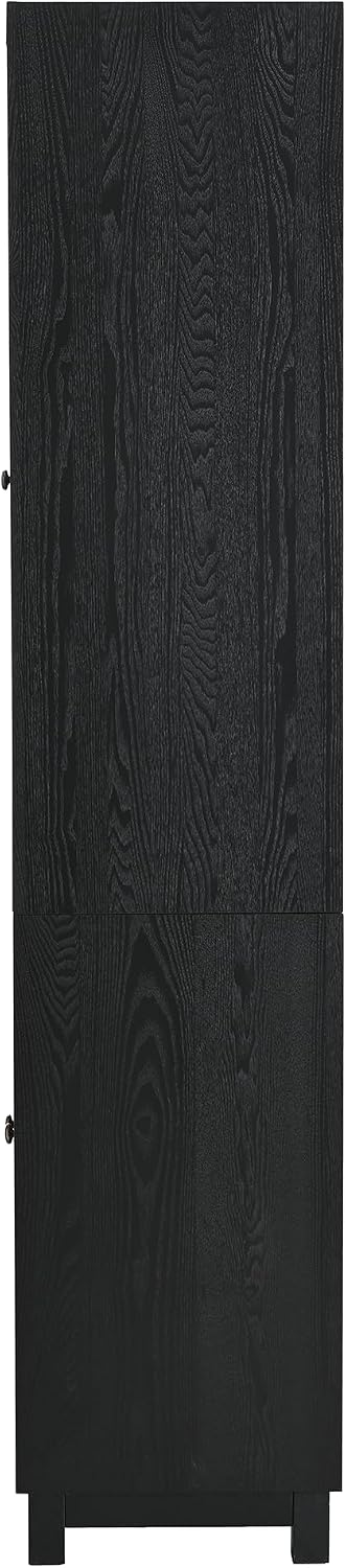 LUMISOL 74.5" Tall Kitchen Pantry Cabinet with Glass Doors & Adjusta...