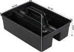 6 Pack Plastic Cleaning Caddy with Handle for Cleaning Supplies, Gray Plastic Carry Caddy Cleaning Tote