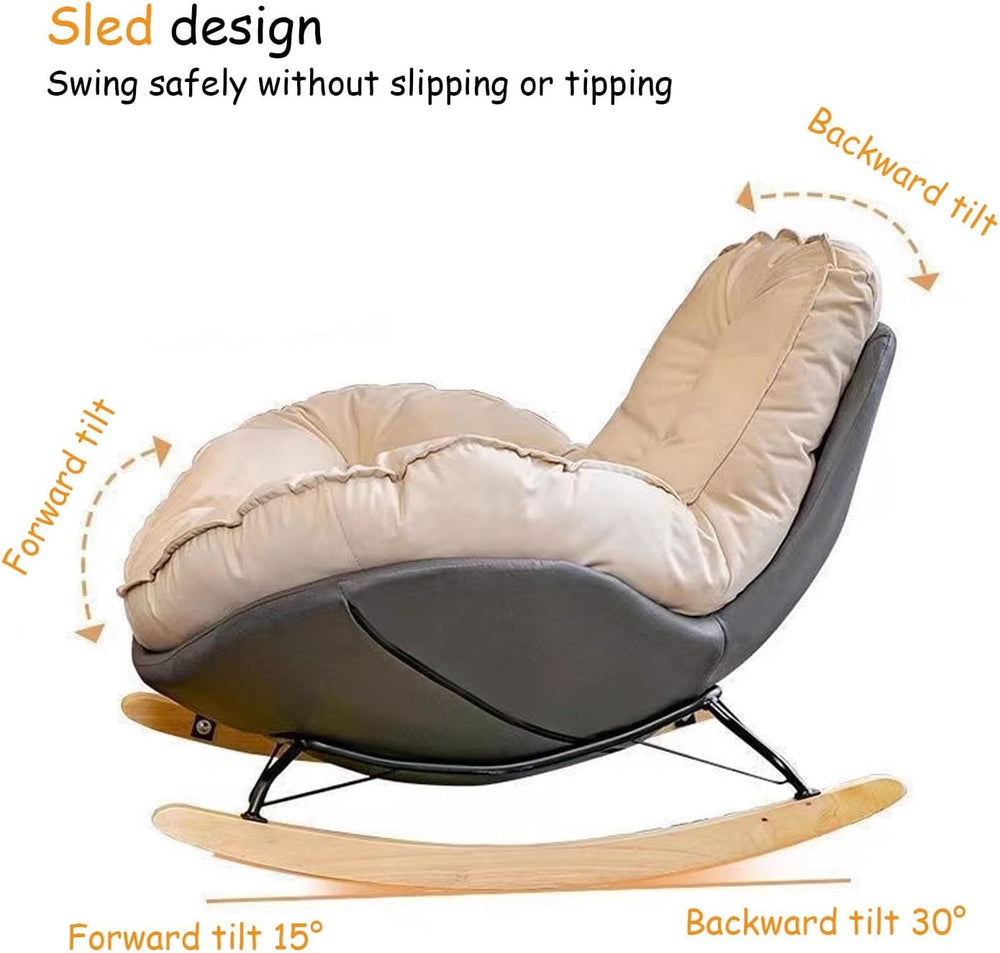 Modern Lounge Rocking Chair, Cute Comfy Armchairs, Corner Reading Chair for A...