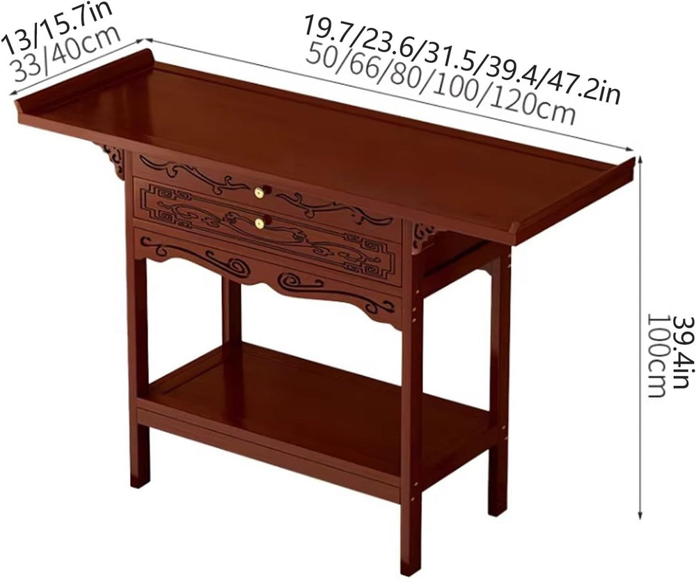 Chinese Meditation Buddhist Cabinet with Drawer Storage | Personal Shrine Sta...