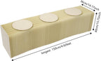 4.92ft Expanded Length Folding Craft Bench, Floor Standing Accordion Kraft Paper Bench with 3 Cushions, Foldable Craft Stool for Homes, Hotels, Restaurants, Clubs(14.17 * 15.75in Folded)