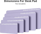 Aothia Faux Leather Desk Mat – Large Mouse Pad, Non-Slip PU Leather Blotter, Waterproof Writing Surface for Office and Home (Lavender, 47.2" x 23.6")