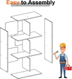 Sweetcrispy 6 Cube Storage Organizer - Open Cube Bookshelf with 3 Removable Back Panels, Display Storage Bookcase for Living Room, Bedroom, Entrance Hall, Home Office，36" Lx11.6 Wx24 H, White