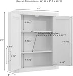Crosley Furniture Savannah Wall Mounted Bathroom Storage Medicine Cabinet with Shelves, Natural
