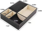 Baoyun Mens Valet Tray Organizer, Mens Jewelry Box, Nightstand Organizer for Men with 5 compartments, Faux Leather Key Tray for Entryway Table, Bedside Storage for Watch, Coin, Phone Gifts for Men