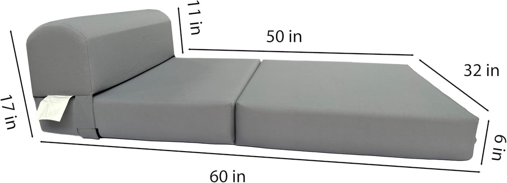 D&D Futon Furniture Sleeper Chair Folding Bed, Studio Sofa Guest Folded M...