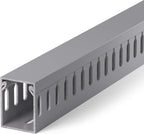 94.5in(6X L15.7in) Professional Server Rack Cable Management Raceway, H1.6in x W1.2in Cable Raceway Kit, Electrically Safe PVC Open Slot Wire Raceway for Under Desk/Computer/Network Cords, Grey