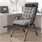 Gravity Patio Lounge Chair Folding Camping Reclining Patio with Pillow Adjustable Backrest for Indoor(A+Cushion B)