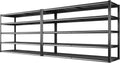 REIBII 78" H Storage Shelves, Garage Shelving Heavy Duty Load 3000LBS, Adjustable Garage Shelving, 5 Tier Metal Shelves Unit for Storage Rack, Basement, 55" W x 26" D x 78" H, Black, 2 Pack