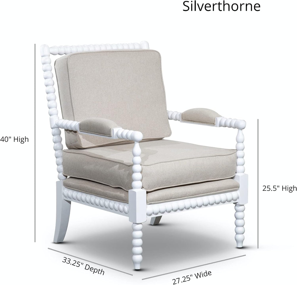 DTY Indoor Living Silverthorne Spindle Accent Chair, Mid Century Modern Farmh...