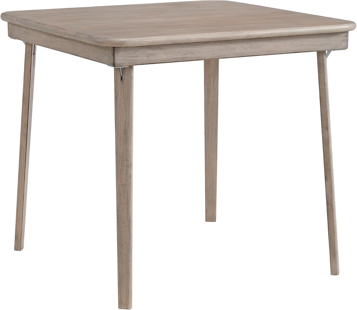 Stakmore Classic Straight Edge Square Folding Card Table 32x32 - No Assembly Wooden Foldable Card Table, Bridge, Board Game, Steel Mechanism, Folding Legs, Space-Saving, Driftwood Frame