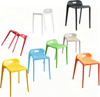 Stackable Plastic Backrest Stools, Conference Room Standby Chair, Simple Bar Stools, Widen The Large Seat Surface, for Parties, Home, Office(Orange)