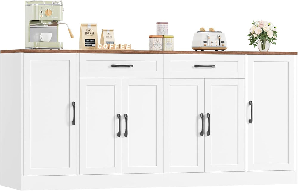 BOTLOG 71” Large Buffet Cabinet with Storage, Sideboard Buffet Cabinet with A...