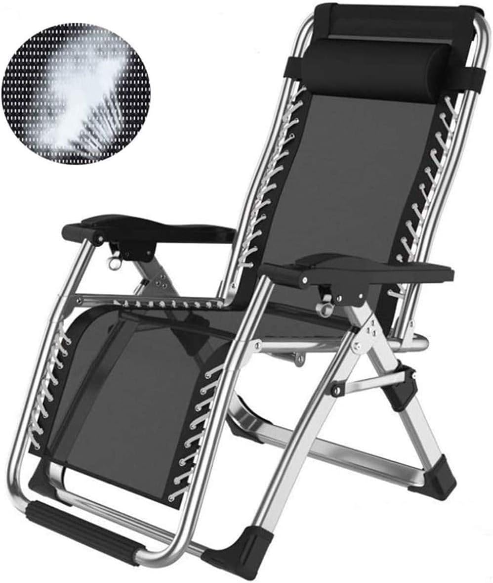 Recliner Garden Chairs, Sun Loungers Recliners Folding Gravity for Patio, Lawn & Garden(Style B)