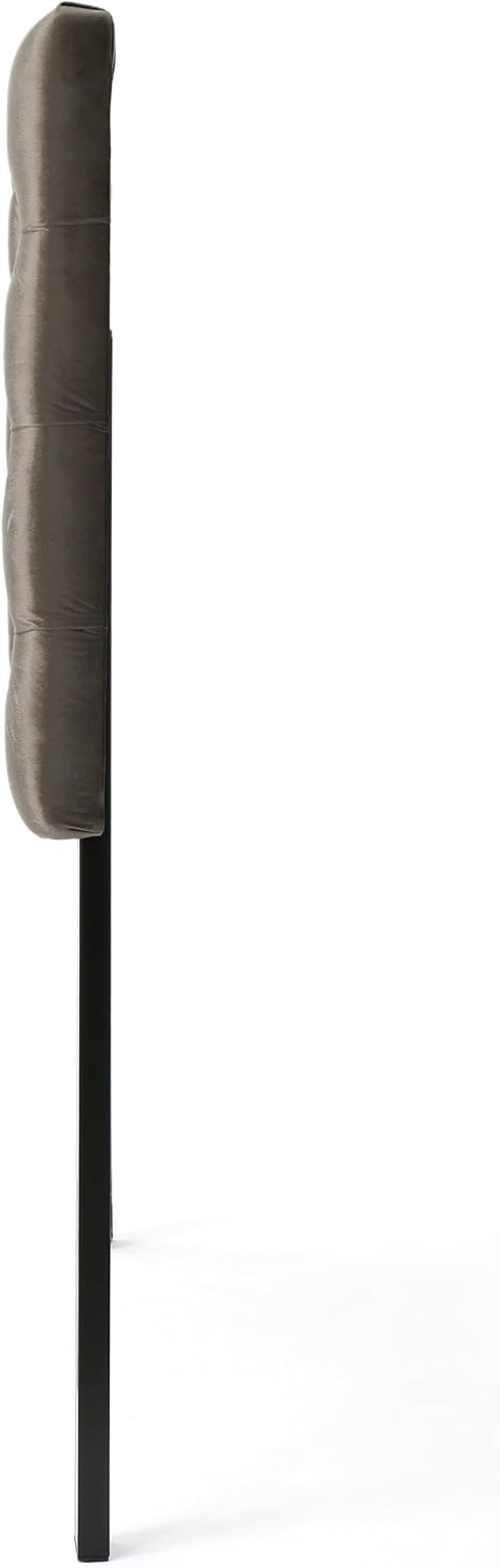 Christopher Knight Home Jezebel Velvet Headboard, Queen / Full, Grey / Black ...
