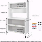 Mobile Kitchen Storage Cart with Wheels,Wheeled Multi-Layer Floor Storage Cabinet with Locker Hole Board Freestanding Storage Cabinet Rust Proof Microwave Oven Pot Oven Rack