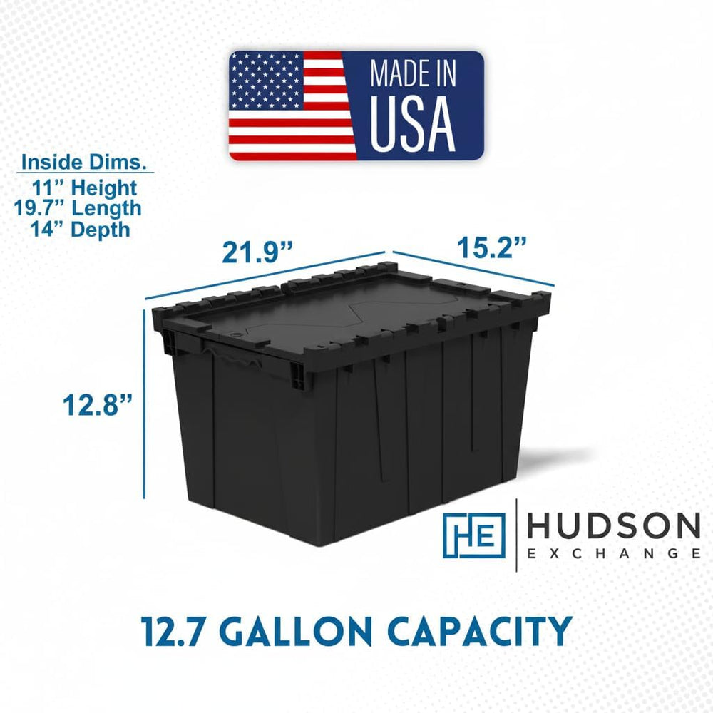 Hudson Exchange 21.9 x 15.2 x 12.8” (3 Pack) Storage Tote Distribution Contai...