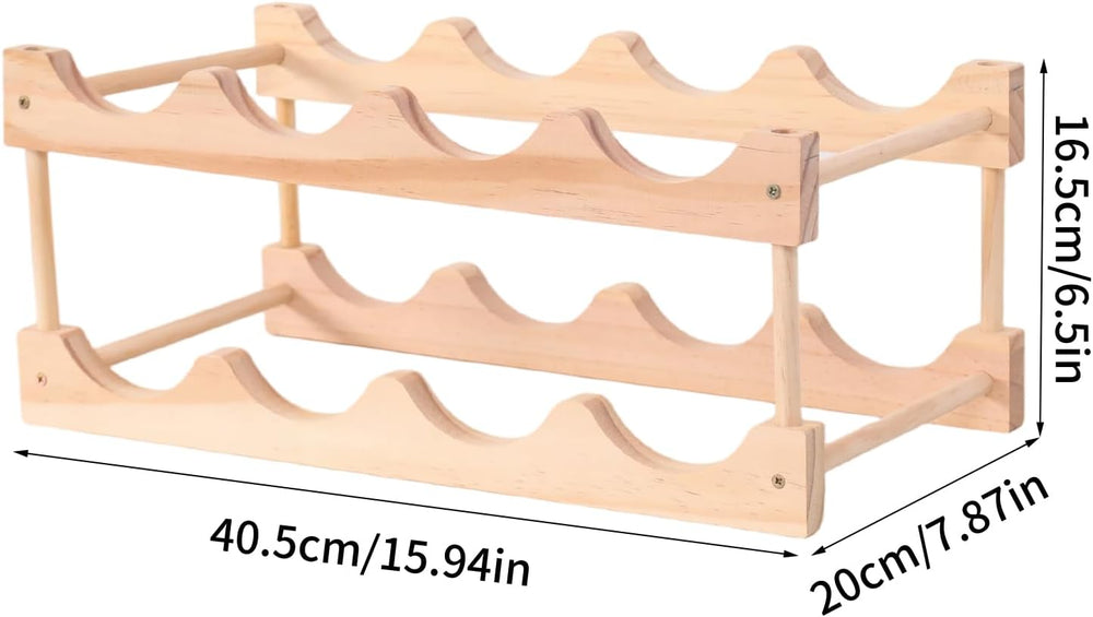 Wooden Stackable Storage Modular Small countertop Wine Rack Cabinet-Freestand...