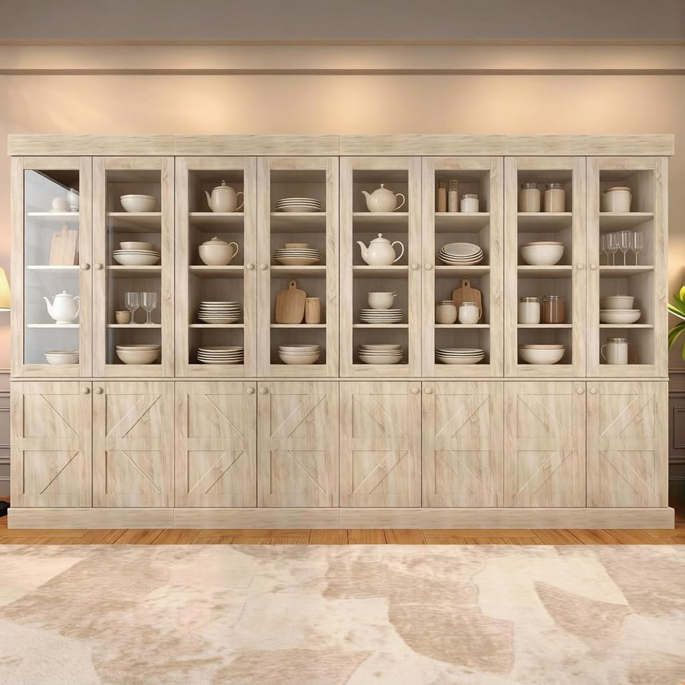 ivaniti 71" Tall Kitchen Pantry Cabinet, Rustic Farmhouse Storage Hutch ...